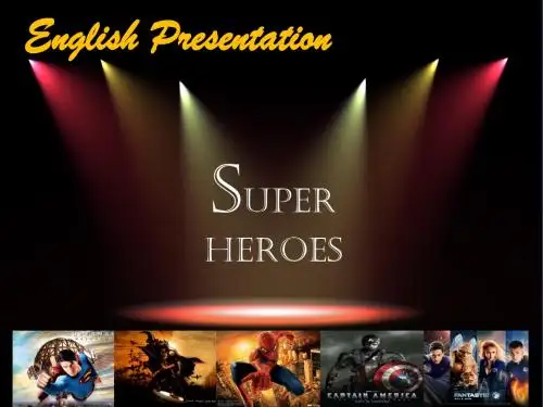 english presentation-superheroes