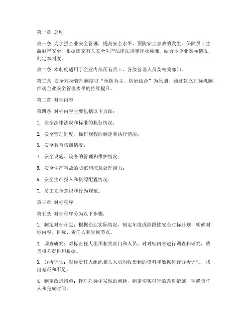 安全对标管理制度