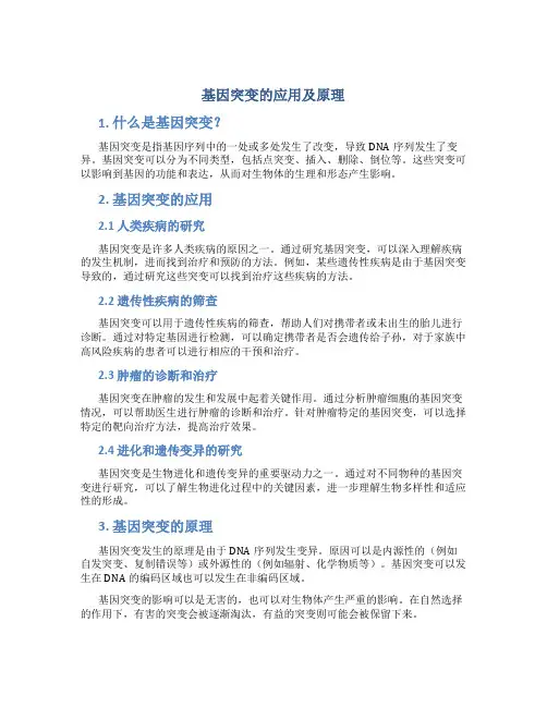 基因突变的应用及原理
