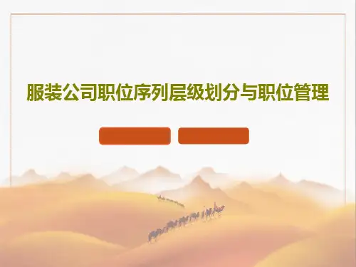 服装公司职位序列层级划分与职位管理20页PPT