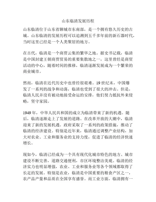山东临清发展历程
