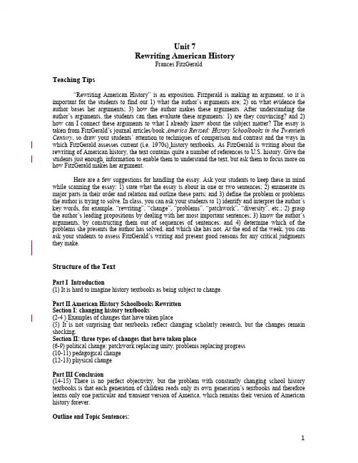 Unit7_Rewriting_American_History-推荐下载