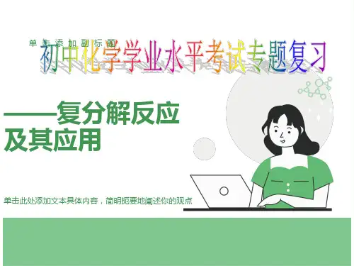 复分解反应及其应用ppt课件