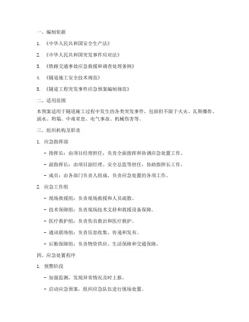隧道施工专项应急预案