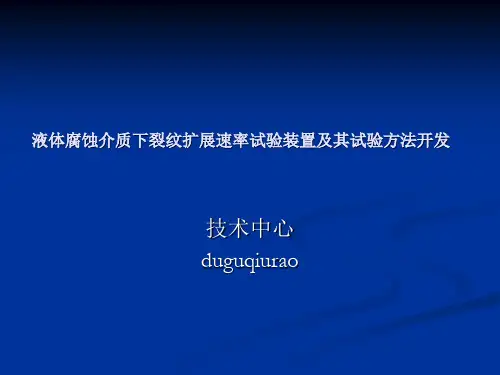 液体腐蚀介质下裂纹扩展速率试验装置及其试验方法开发