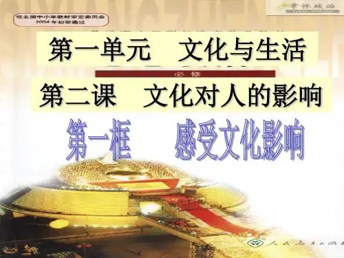 文化生活 2.1 感受文化的影响 课件