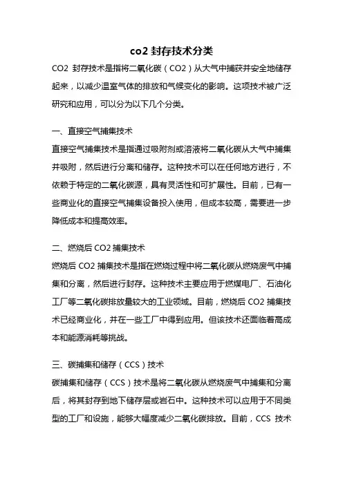 co2封存技术分类