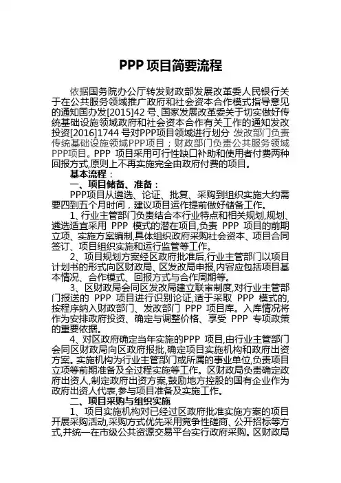 PPP项目简要流程