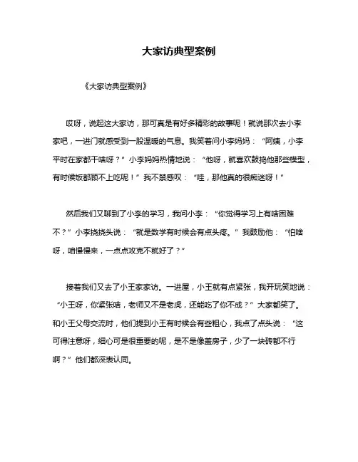 大家访典型案例