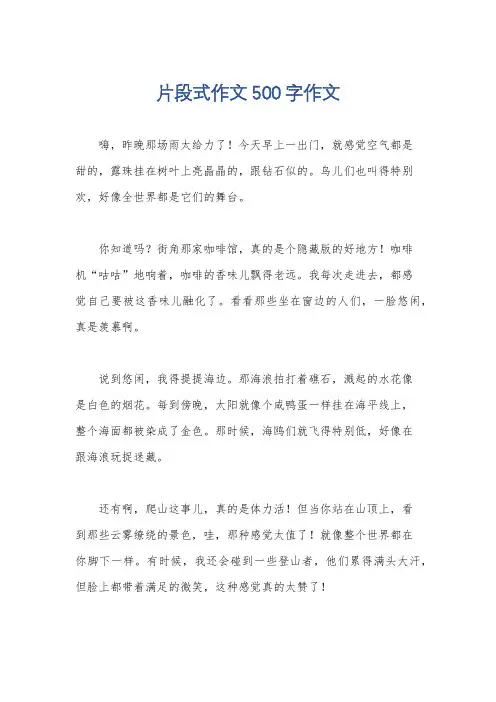 片段式作文500字作文