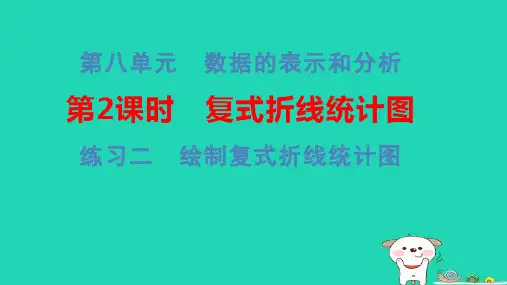 五年级数学下册第八单元第2课时复式折线统计图练习二绘制复式折线统计图习题pptx课件北师大版