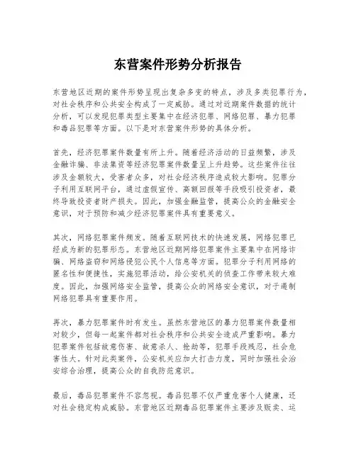 东营案件形势分析报告