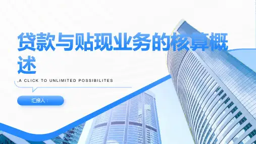 贷款与贴现业务的核算概述培训课件