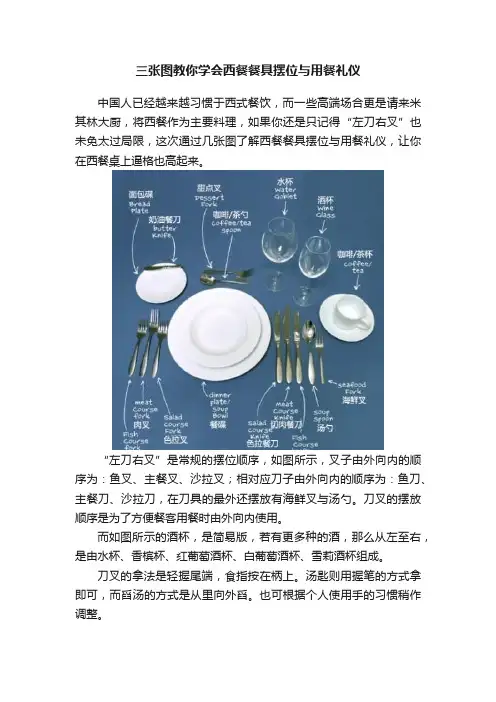 三张图教你学会西餐餐具摆位与用餐礼仪