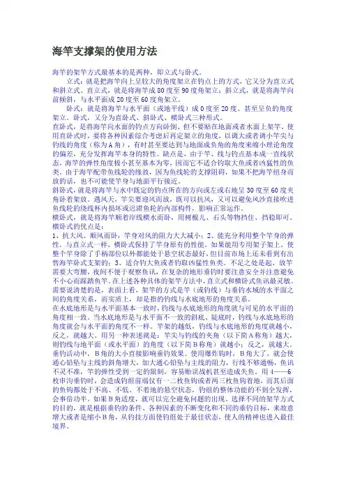 海竿支撑架的使用方法