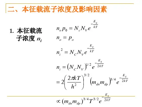 载流子浓度和电导率
