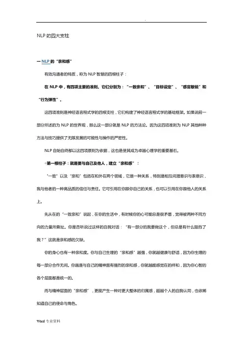 NLP的四大支柱