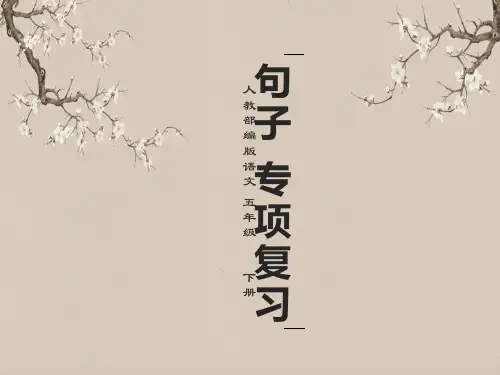 部编版五年级下册语文句子专项复习课件