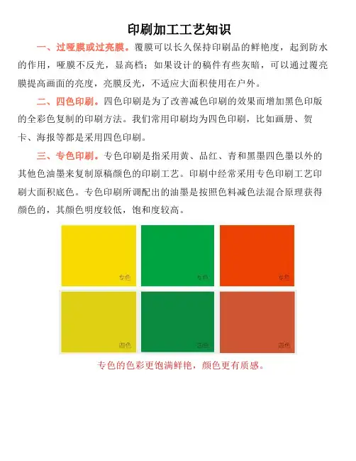 印刷加工工艺知识