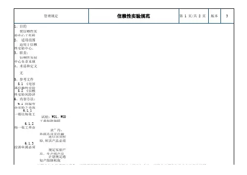 信赖性试验规范