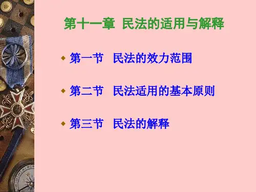 第十一章民法的适用与解释.