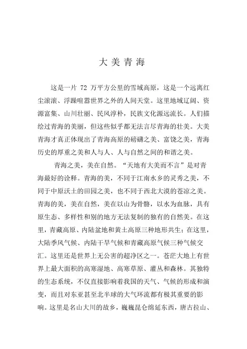 大美青海