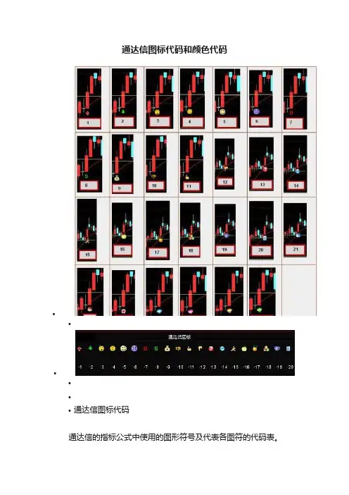 通达信图标代码和颜色代码