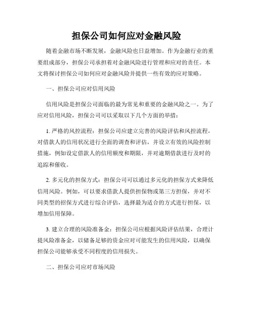 担保公司如何应对金融风险