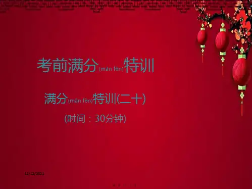 中考语文高分突破 满分特训语文课件