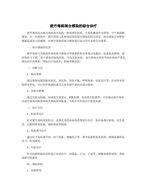 猪丹毒病混合感染的综合诊疗