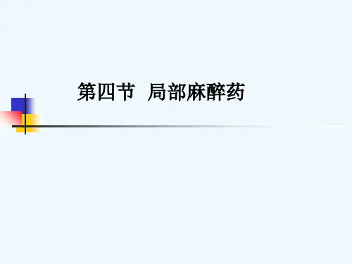第四节  局麻药 ppt课件