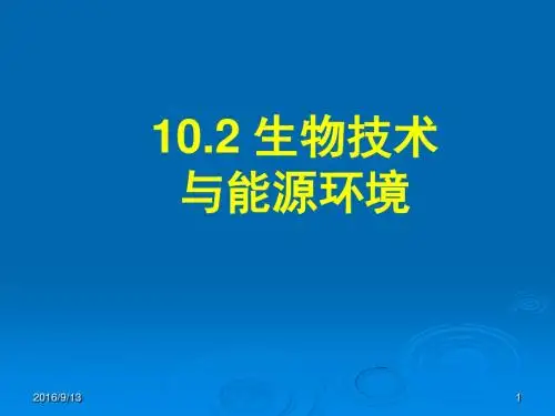 生物技术与能源环境