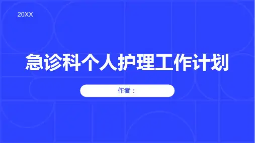 急诊科个人护理工作计划PPT