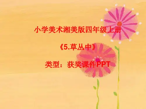 小学美术湘美版四年级上册《5.草丛中》课件PPTA020