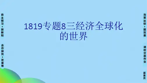 专题三经济全球化的世界ppt(共38张PPT)