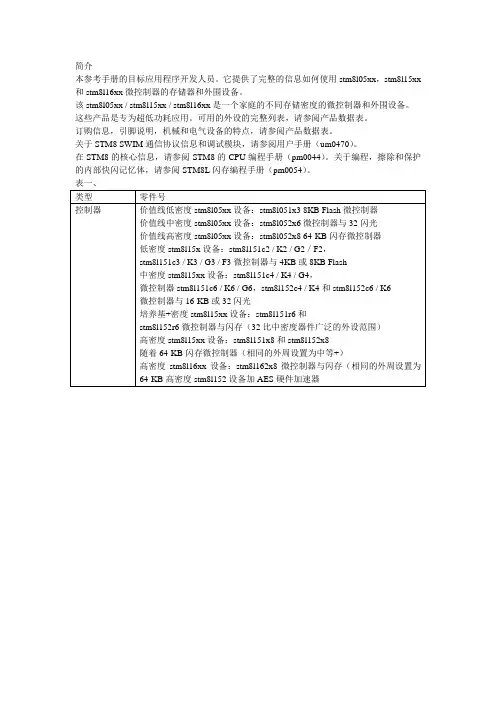 STM8L中文参考手册-1