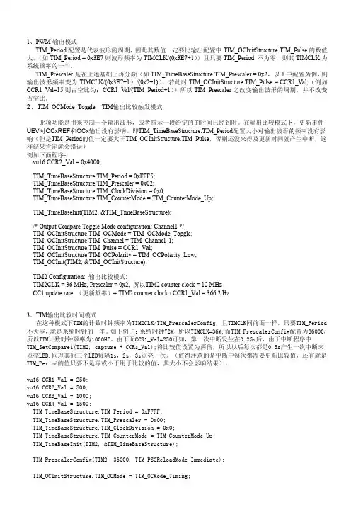 STM32系列TIM定时器整理