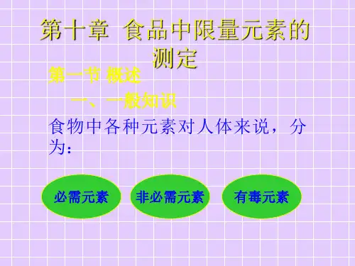 食品中限量元素的测定(精)