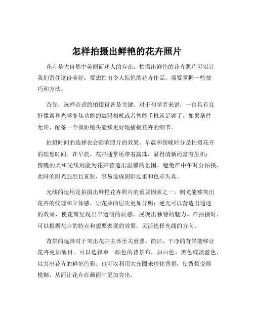 怎样拍摄出鲜艳的花卉照片