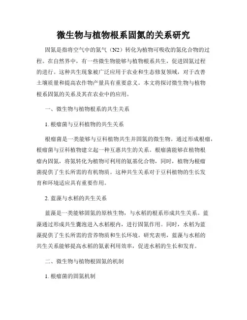 微生物与植物根系固氮的关系研究