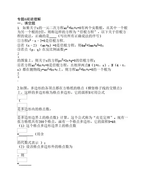 中考数学复习专题7几何综合题、几何与代数综合题 (2)