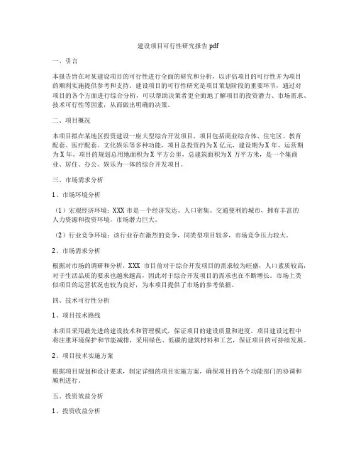 建设项目可行性研究报告pdf