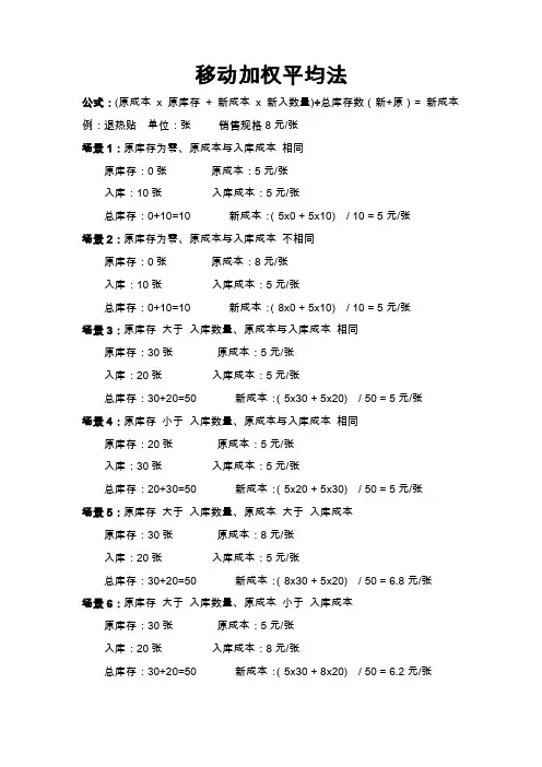 移动加权平均法详解_多批次入库的成本计算
