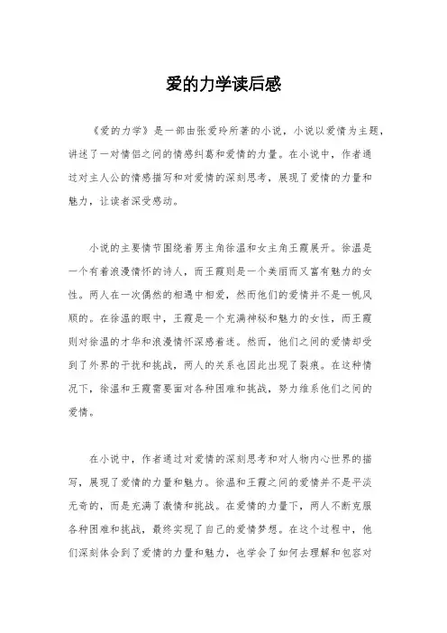 爱的力学读后感
