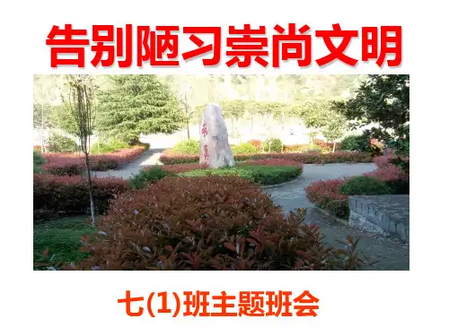 《告别陋习走向文明》主题班会课件