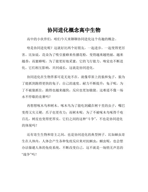 协同进化概念高中生物