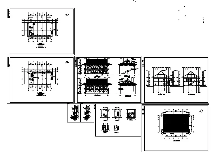 古建筑祖师殿CAD参考示意图