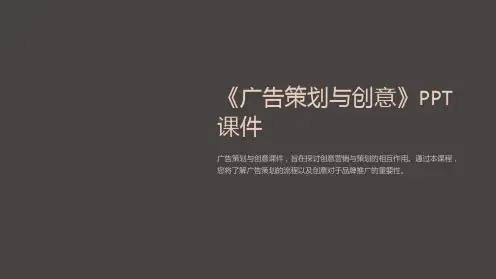 《广告策划与创意》课件