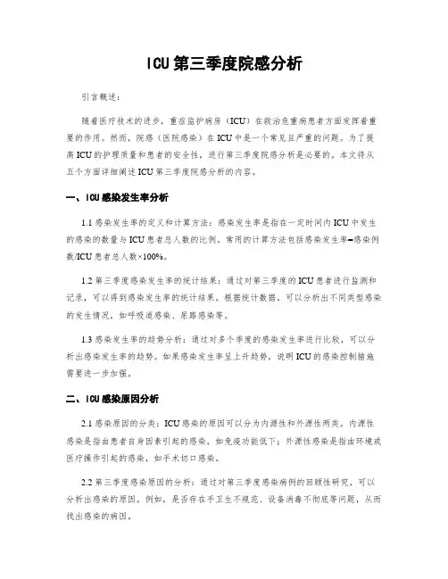 ICU第三季度院感分析