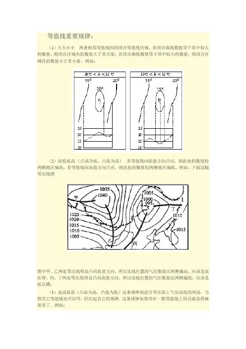 等值线规律